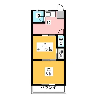 ハイツ森【2階】の間取り