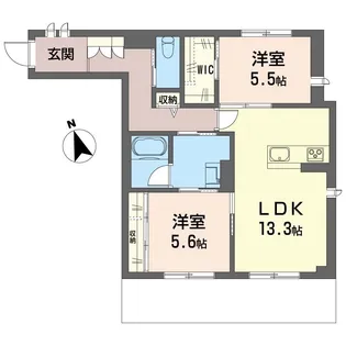 エスポワール武蔵浦和【1階】の間取り