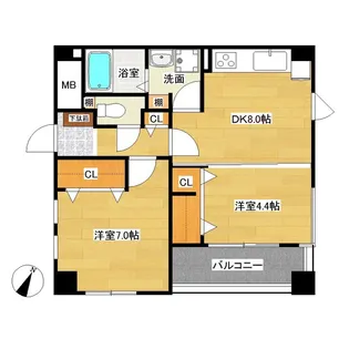 SunSpringTower【7階】の間取り