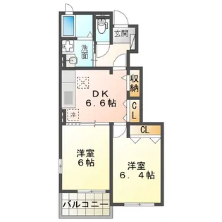 フォーシーズン K棟【1階】の間取り