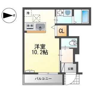 ハピネスローズ【1階】の間取り