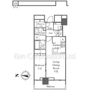 ザ・パークハウス晴海タワーズ ティアロレジデンス【31階】の間取り