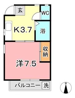 サンライフ中庄 II【1階】の間取り