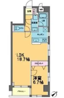 カスタリア入谷【7階】の間取り