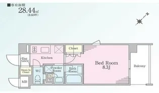 リージア代々木ウエスト【6階】の間取り