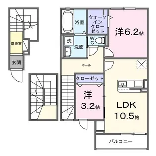 下小河原町アパート(028292501)【3階】の間取り