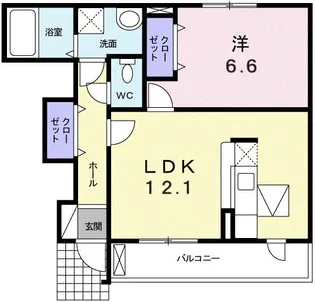 ベル アンジュ【1階】の間取り