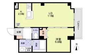 オルキス北千住【1階】の間取り