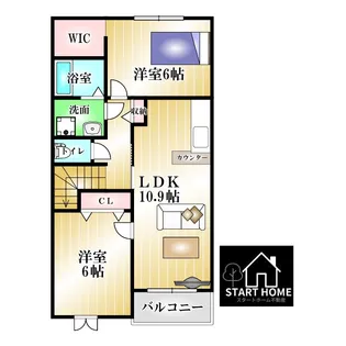 サン・メゾンD【2階】の間取り
