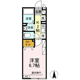 リシュブール【1階】の間取り
