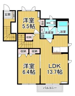 ヴィヴァーチェE【2階】の間取り