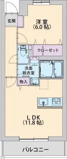 パラッツォ淵野辺II【1階】の間取り