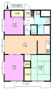 カステージュ松本【4階】の間取り