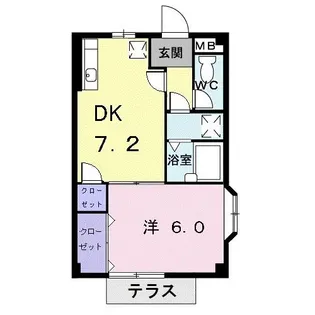 エスポワールI【1階】の間取り