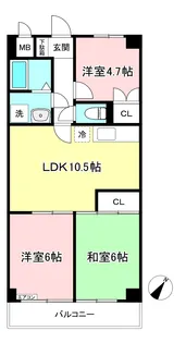 ヴァンクレールI【2階】の間取り
