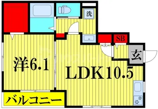 クレイドル【1階】の間取り