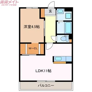New Arrozal【3階】の間取り