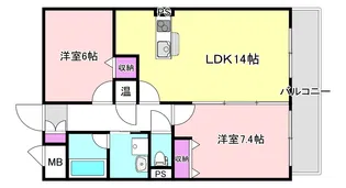 レガーロ旭町【1階】の間取り