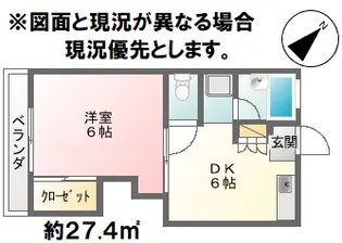 サンハイツかね田【2階】の間取り