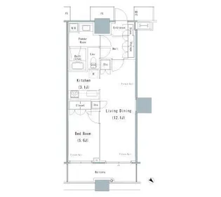 THE TOKYO TOWERS MIDTOWER【11階】の間取り