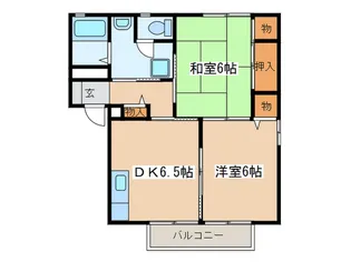 リモ-ネハイツA【2階】の間取り