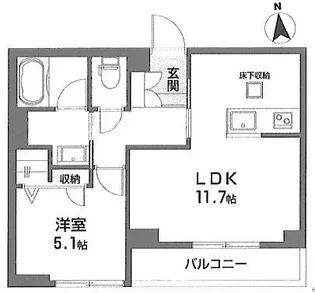 ベリテ常盤台【1階】の間取り