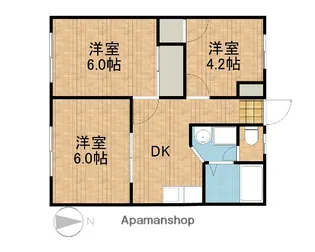 ハイツ待夢B【1階】の間取り