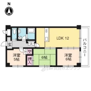 サウスビン【3階】の間取り