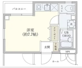 メープルコート亀有物件【5階】の間取り