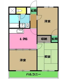 石上マンションA館【3階】の間取り
