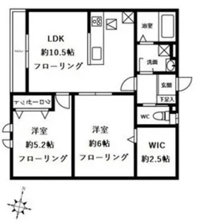 シャルール【1階】の間取り