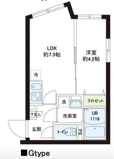 レピュア小石川レジデンス【5階】の間取り
