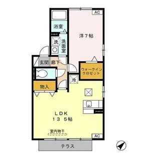 プラムフィールド A【1階】の間取り