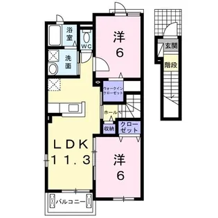 グレイス・レジデンスA【2階】の間取り