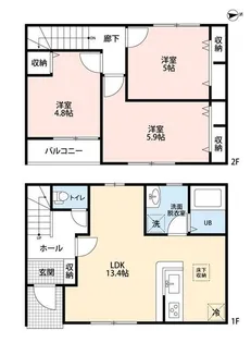 リーブルファイン平塚出縄【1階】の間取り