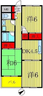 ロイヤルハイツ大野【1階】の間取り