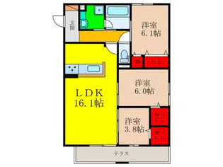 パークサイドファーム【1階】の間取り