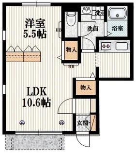 カーサ アリビオ【1階】の間取り