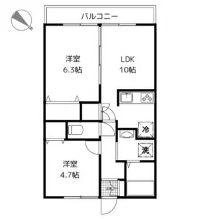 ディア・ロードTN【1階】の間取り
