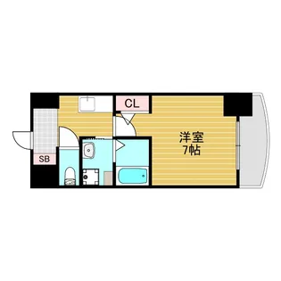 ローズコーポ西中島【7階】の間取り