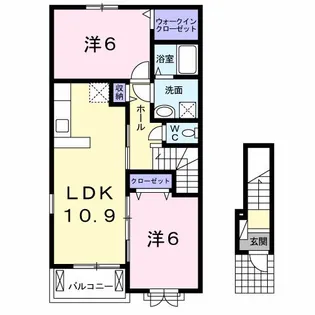 エスポワール A【2階】の間取り