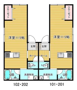 ヴェルファーレ牛市【2階】の間取り