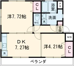 メゾンABE【3階】の間取り