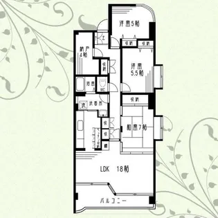イーハトープ弐番館【3階】の間取り
