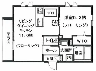 メゾンブラッシュ代々木上原II【1階】の間取り