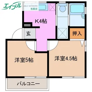 コーポビオラ第一【2階】の間取り