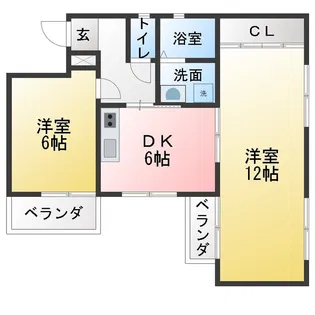 クレール片町【2階】の間取り
