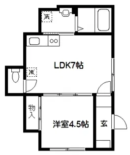 カサート高円寺【1階】の間取り
