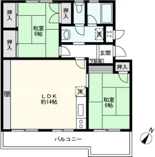 江戸川台小田急ハイツ8号棟【3階】の間取り
