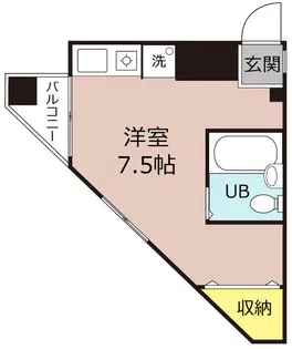 石倉トライアングルビル【5階】の間取り